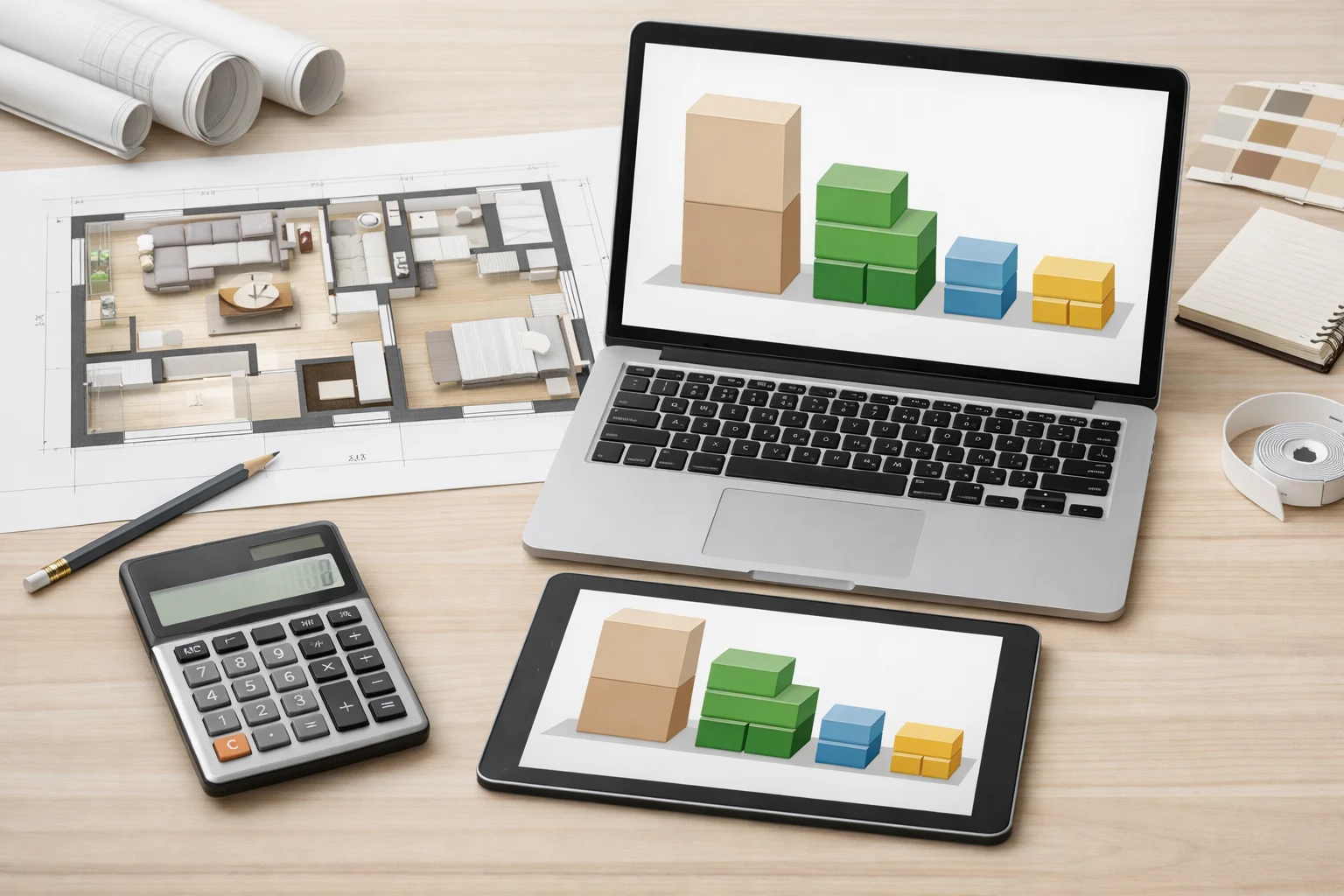 Man estimating renovation costs