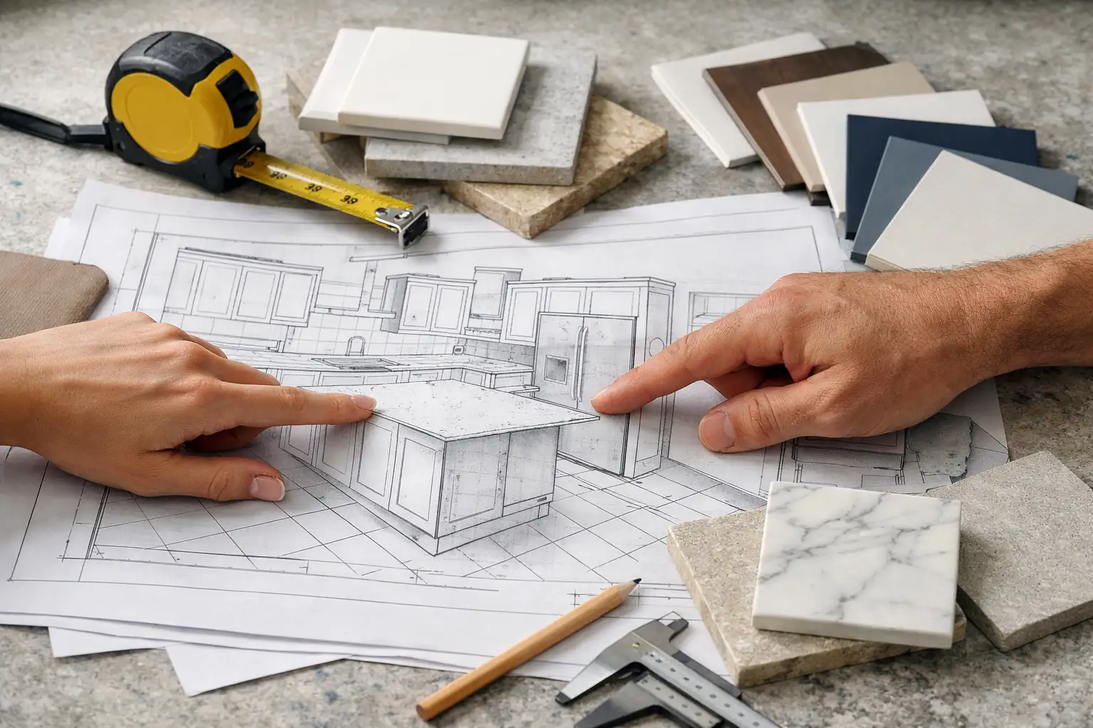 Modern kitchen renovation in progress showing clean design and functional layout
