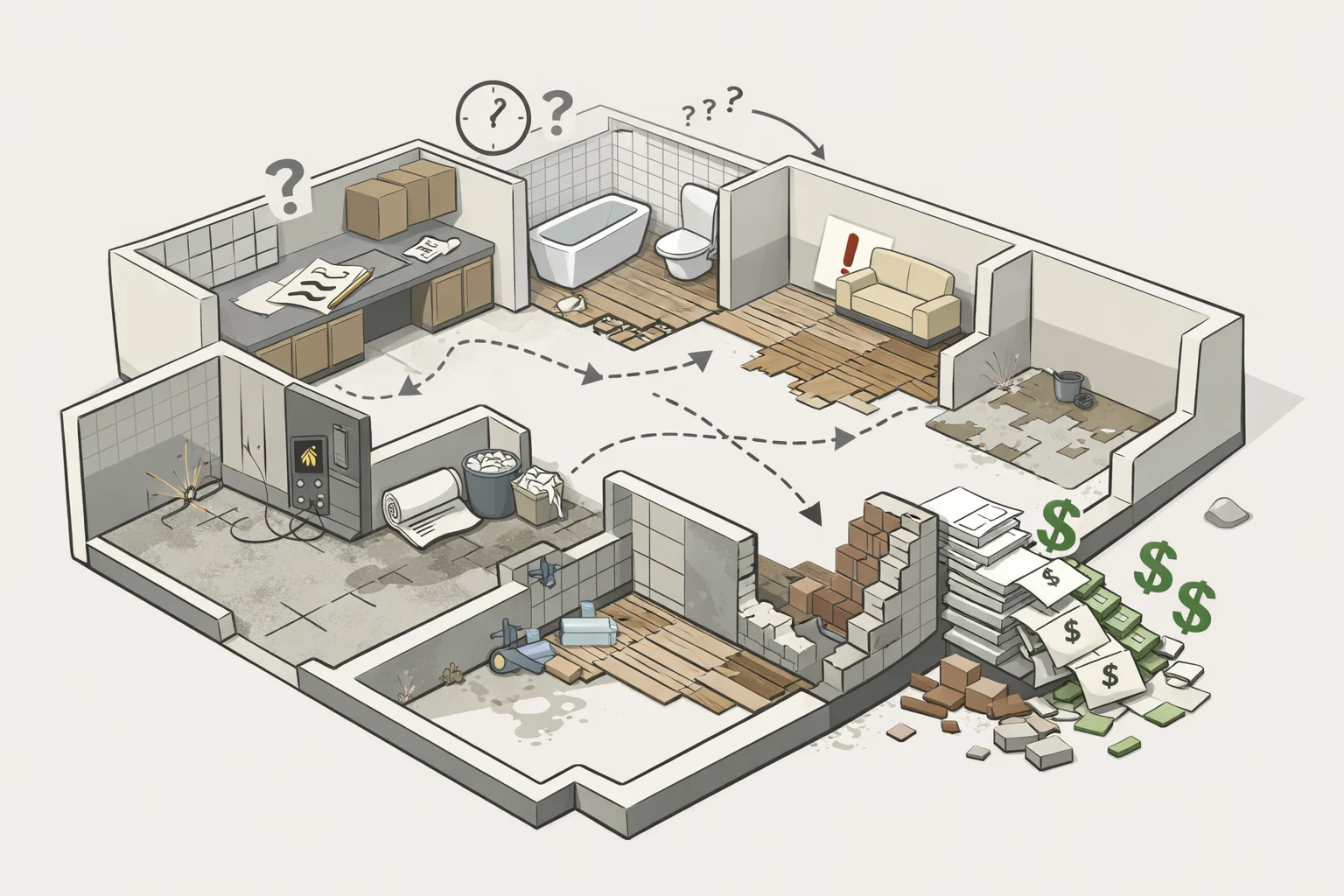 Planning mistakes in renovation