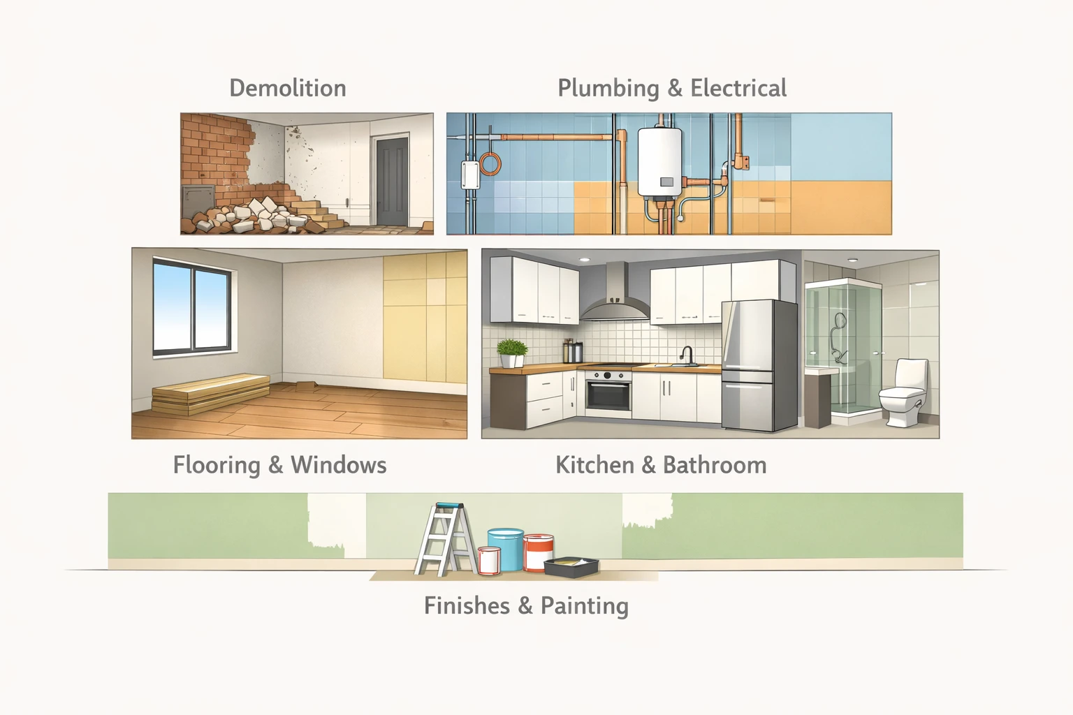 Renovation cost breakdown chart