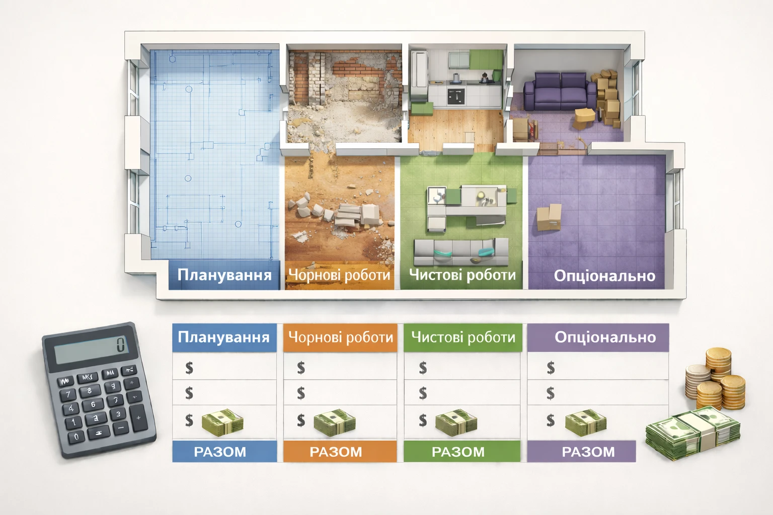 Розрахунок бюджету ремонту