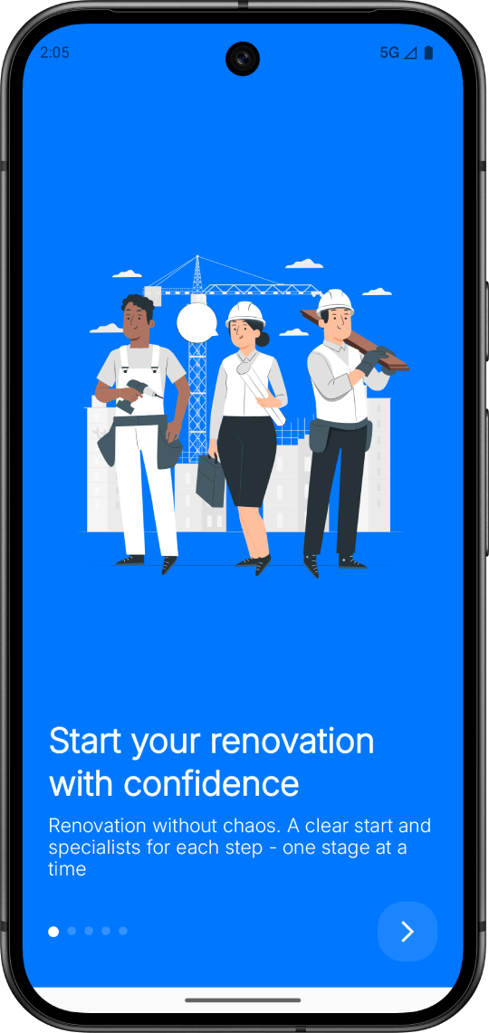 Re:Build app home screen interface