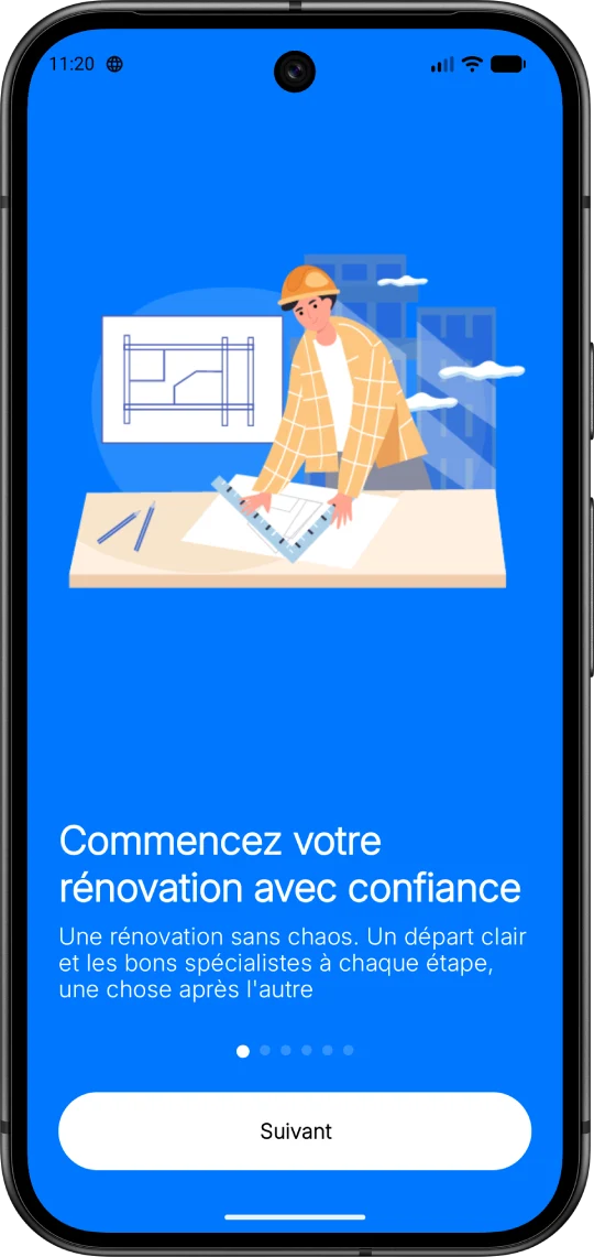 Interface Re:Build de planification de rénovation